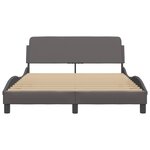 vidaXL Cadre de lit sans matelas gris 140x200 cm similicuir