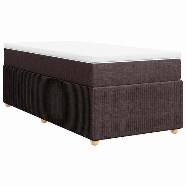 vidaXL Sommier à lattes de lit avec matelas Marron foncé 100x200 cm