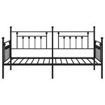 vidaXL Cadre de lit jour Noir 90x200 cm Acier