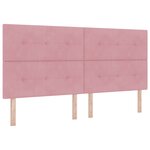 Cadre de Lit vidaXL Rose 200x200 cm Velours