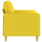 vidaXL Canapé à 2 places Jaune clair 120 cm Tissu