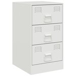 vidaXL Tables de chevet 2 Pièces blanc 34 5x39x62 cm acier