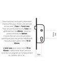 SP - Cylindre de serrure à double entrée Ecopro  40x50mm  laiton  3 clés