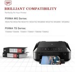 123CONSOMMABLES - 570 571XL - Pack 15 Cartouches d'encre Compatibles avec Canon 570 571 pour Canon PIXMA TS5055 TS5050 MG5750 TS5053 MG6852 MG6850 MG5700 MG5752 MG5753 (6 Noir / 3 Cyan / 3 Magenta / 3 Jaune)