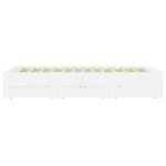 vidaXL Cadre de lit avec tiroirs blanc 135x190 cm bois d'ingénierie