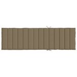 vidaXL Coussin de chaise longue taupe mélangé 200x50x4 cm tissu