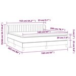 vidaXL Sommier à lattes de lit avec matelas Noir 160x200 cm Tissu