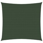 vidaXL Voile d'ombrage 160 g/m² Vert foncé 6x6 m PEHD