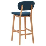 vidaXL Tabourets de bar lot de 2 bleu tissu