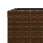 vidaXL Jardinières d'extérieur 3 Pièces marron résine tressée
