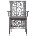 vidaXL Ensemble à manger d'extérieur 7 Pièces Résine tressée Gris