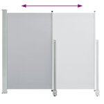 vidaXL Auvent latéral rétractable de patio 140 x 300 cm Gris