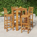vidaXL Ensemble de bar de jardin 5 Pièces bois d'acacia solide