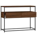vidaXL Table console chêne marron 100x40x75 cm bois d'ingénierie