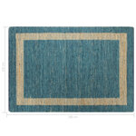 vidaXL Tapis fait à la main Jute Bleu 120x180 cm