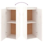 vidaXL Meubles TV 2 Pièces Blanc Bois massif de pin