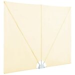 vidaXL Auvent latéral pliable de terrasse Crème 400 x 200 cm