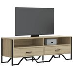 vidaXL Meuble TV chêne sonoma 122x34x41 cm bois d'ingénierie