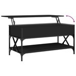 vidaXL Table basse noir 100x50x50 cm bois d'ingénierie et métal