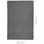 vidaXL Tapis à tissage plat d'extérieur 120x170 cm Gris