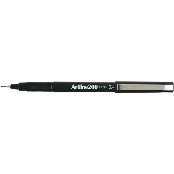 Stylo Feutre '200' permanent indélébile pointe 0,4 mm noir ARTLINE