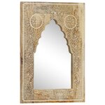 vidaXL Miroir peint à la main 40x55 cm Bois de manguier solide