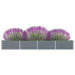 vidaXL Lit surélevé de jardin Acier galvanisé 320x40x45 cm Gris