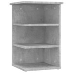 vidaXL Armoire latérale Gris béton 35x35x55 cm Aggloméré