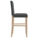 vidaXL Chaises de bar lot de 2 bois massif d'hévéa et tissu