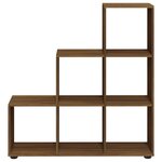 vidaXL Bibliothèque escalier Chêne marron 107 cm Bois d'ingénierie