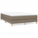 vidaXL Cadre de lit sans matelas taupe 140x190 cm tissu