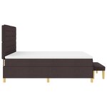 Lit à ressorts vidaXL avec matelas et banc marron foncé 180x200 cm en tissu