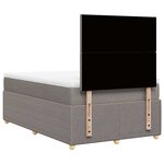 vidaXL Sommier à lattes de lit avec matelas Taupe 120x200 cm Tissu