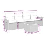 vidaXL Salon de jardin avec coussins 5 Pièces beige résine tressée