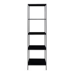 Étagère noire à 5 étages avec cadre noir 51 x 36 x 170 cm