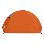 vidaXL Tente de camping à dôme 2 personnes gris et orange imperméable