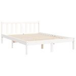 vidaXL Cadre de lit sans matelas blanc 140x190 cm bois de pin massif