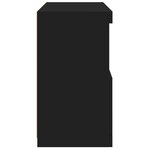 vidaXL Buffet avec lumières LED noir 60x37x67 cm