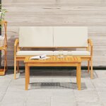 Table basse vidaXL 75x40x38 cm en bois massif d'acacia