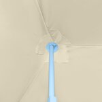 vidaXL Tente de réception pliable avec 8 parois 3x9 m Blanc cassé