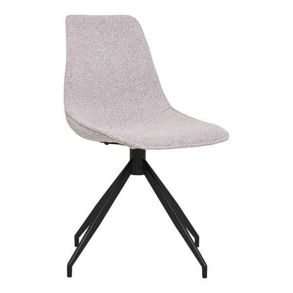 2 chaises pivotantes en boucle sable avec pieds noirs