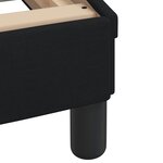 vidaXL Cadre de lit avec tête de lit sans matelas noir 90x190 cm tissu
