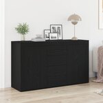 vidaXL Buffet Chêne noir Bois d'ingénierie 120 x 36 x 69 cm Rangement