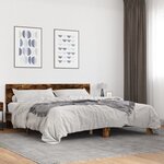 vidaXL Cadre de lit sans matelas chêne fumé 200x200 cm