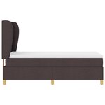 Lit avec sommier et matelas vidaXL Marron foncé 80x200 cm Tissu