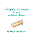 THIRARD - Verrou universel Transit 2 ajustable  double cylindre  bronze  5 clés