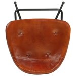 vidaXL Tabourets de bar lot de 2 marron cuir véritable