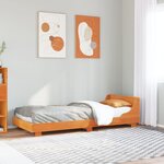 vidaXL Cadre de lit sans matelas cire marron 90x190 cm bois pin massif