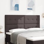 Cabeçalho LED vidaXL Marron Foncé 90 cm Tissu
