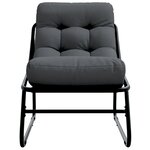 vidaXL Chaises Relaxantes de Jardin 2 Pièces avec Coussin Noir 60x80x71 cm Acier